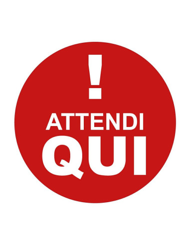 ADESIVO CO-19 32 ATTENDI QUI 30X30