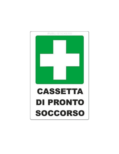 ADESIVO CASSETTA PRONTO SOCCORSO 10X15