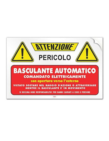 ADESIVO CANCELLO AUTOMATICO 20X31