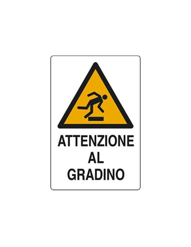 ADESIVO ATTENZIONE AL GRADINO 30X20
