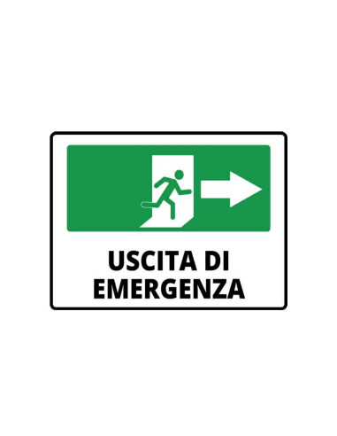 ADESIVO SEGNALETICA USCITA EMERGENZA...