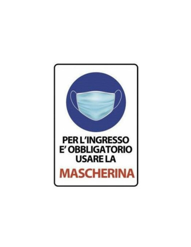 ADESIVO OBBLIGO MASCHERINA 30X42