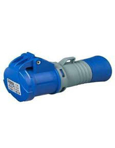 PRESA VOLANTE 2P+T 220V IP67 BLU