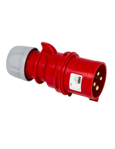 SPINA VOLANTE 3P+T 16A 380V IP44 ROSSO