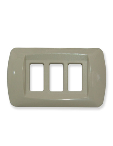 PLACCA COPRINTERRUTTORE 3 FORI AVORIO