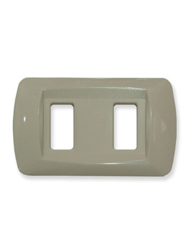 PLACCA COPRINTERRUTTORE 2 FORI AVORIO