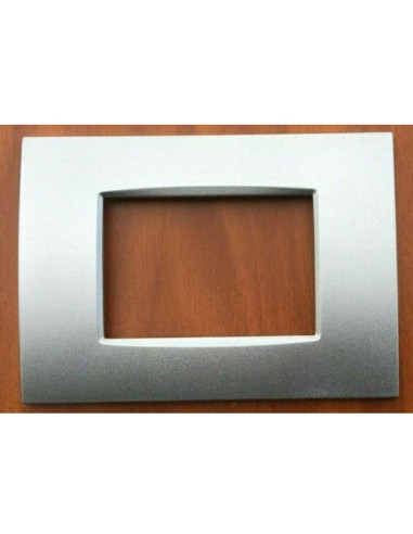 PLACCA COPRI INTERRUTTORI SILVER CHIARO