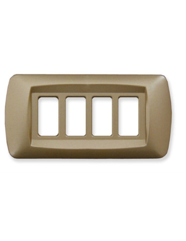 PLACCA COPRINTERRUTTORE 4 FORI ORO SAT