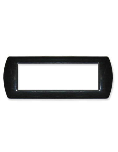 PLACCA COPRINTERRUTTORE 7 POSTI  NERO