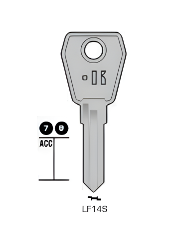 CHIAVE CILINDRO LOWE&FLETCHER ACC LF45R