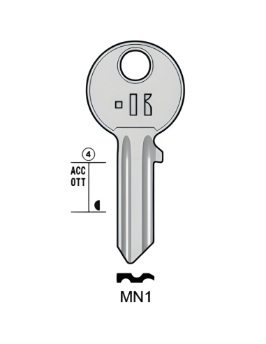CHIAVE CILINDRO MG MONTI OTT MN7